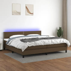 vidaXL Sommier à lattes avec matelas 200x200cm - Marron foncé