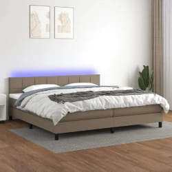 VIDAXL Sommier tapissier taupe 200x200 cm