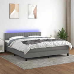 VIDAXL Sommier à lattes 160x200 cm - Gris foncé