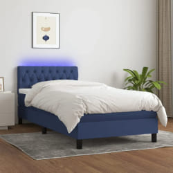 VidaXL Sommier à lattes avec LED - Bleu