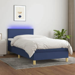 VIDAXL Sommier et LED - Bleu
