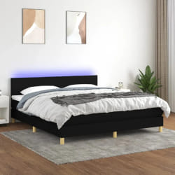 VIDAXL Sommier à lattes de lit Noir LED 160x200 cm