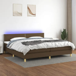VIDAXL Sommier à lattes de lit LED Marron foncé 200x200