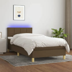 vidaXL Sommier à lattes de lit matelas et LED
