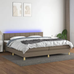 VIDAXL Sommier à lattes LED - Taupe 200x200 cm