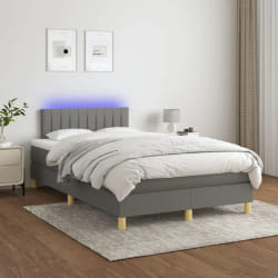 VIDAXL Sommier à lattes LED et matelas 120x200 cm