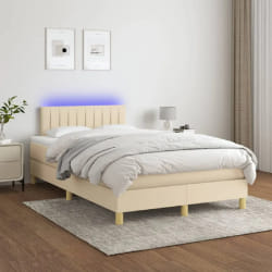 VidaXL Sommier à lattes LED - Crème