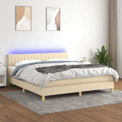 VIDAXL LED Crème 160x200
