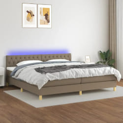 vidaXL Sommier à lattes 200x200 cm avec LED