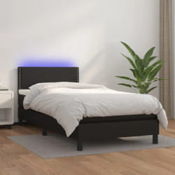 Lit VidaXL 90x200 cm - Noir
