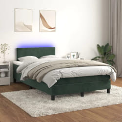 vidaXL Sommier à lattes - LED - Vert foncé - 120x200 cm