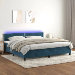 vidaXL Sommier Bleu foncé 200x200 cm