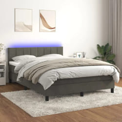 VIDAXL LED - Gris foncé 140x200 cm