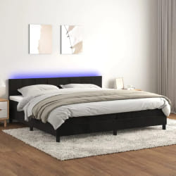 VIDAXL Sommier à lattes et Matelas avec LED 200x200 cm