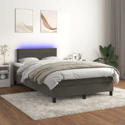 VIDAXL vidaXL Clé LED - Gris foncé 120x200 cm