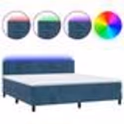 vidaXL Sommier à lattes de lit avec matelas LED Bleu foncé 180x200 cm - 180 x 200 cm