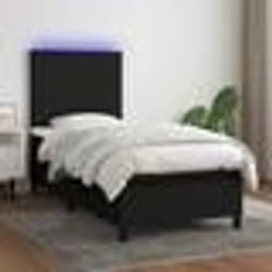 vidaXL Sommier à Lattes de Lit avec Matelas et LED Lit Rembourré Lit Simple Lit Adulte de Chambre à Coucher Intérieur 3134679
