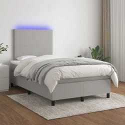 VIDAXL LED Gris clair 120x200