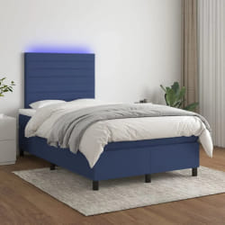 VidaXL Sommier avec matelas et LED - Bleu 120x200 cm