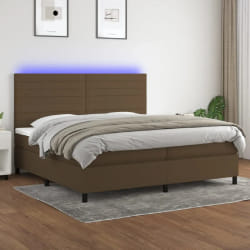 vidaXL Sommier Marron foncé 200x200 cm