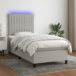VIDAXL Sommier et matelas LED 90x200 cm