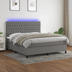 vidaXL Sommier à lattes avec matelas LED