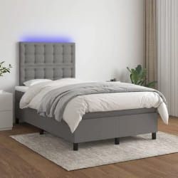 VidaXL Sommier à lattes LED 120x200 cm Gris foncé