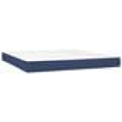 vidaXL Sommier à lattes de lit et matelas et LED Bleu 180x200 cm Tissu - 180 x 200 cm
