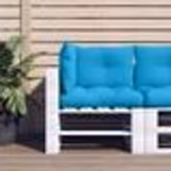 vidaXL Sommier à lattes de lit avec matelas et LED Bleu 90x190cm Tissu - 90 x 190 cm