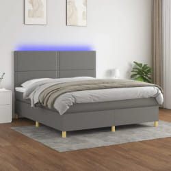 VidaXL Sommier LED 180x200 cm Gris foncé