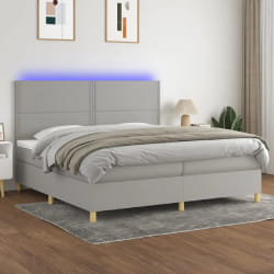 vidaXL Sommier 200x200 - Gris clair