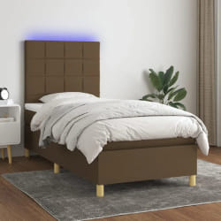 VidaXL Sommier à LED avec matelas 100x200 cm
