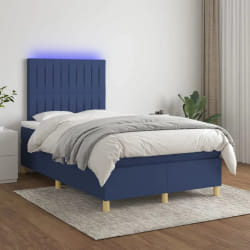 VidaXL Sommier avec matelas et LED - Bleu 120x200 cm