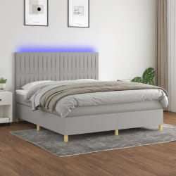 vidaXL Gris clair 180x200 cm - LED