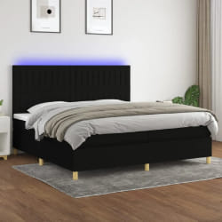 VidaXL Sommier et matelas 200 x 200 cm - Noir