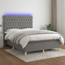 vidaXL Sommier à lattes avec matelas LED