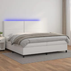 vidaXL Sommier LED - 200x200 cm - Blanc