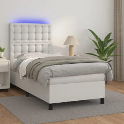VidaXL Sommier à lattes et matelas 80x200 cm - Blanc