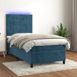 vidaXL Sommier LED 100x200 cm - Bleu foncé