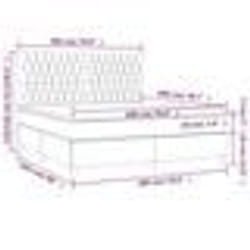 vidaXL Sommier à lattes de lit matelas et LED Rose 180x200 cm Velours - 180 x 200 cm