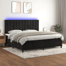 VIDAXL LED Noir 200x200 cm