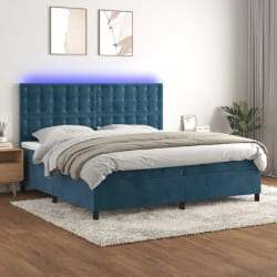 VIDAXL Sommier à lattes LED - Bleu foncé