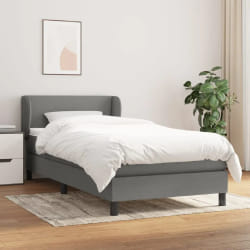 vidaXL Sommier à lattes - Gris foncé 90x190