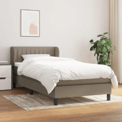 vidaXL Sommier + matelas 90x190 cm - Taupe