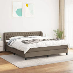 VIDAXL 180x200 Taupe Tissu