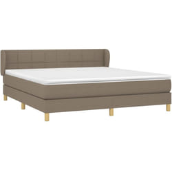 Vidaxl - Sommier À Lattes De Lit Avec Matelas Taupe 160x200 Cm Tissu