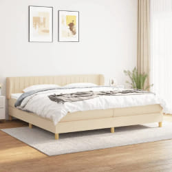 VidaXL Sommier Matelas et Lattes - Crème 200x200 cm
