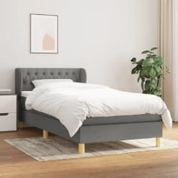 vidaXL - Gris foncé 90x190 cm