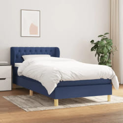 VidaXL Sommier À Lattes et Matelas - Bleu