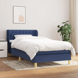 VIDAXL Lit sommier et matelas 100x200 cm Bleu